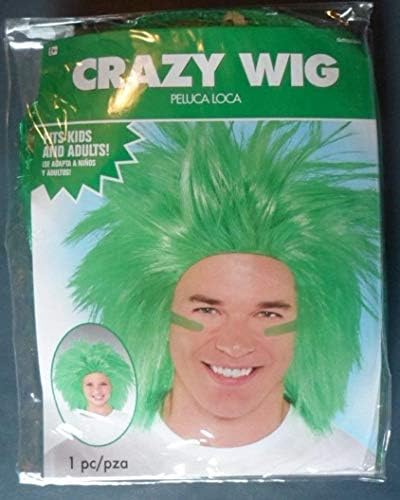 Green Crazy Wig Costume - One Size Pack of 1