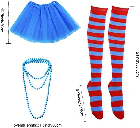 Geyoga Halloween Faux Fur costume-related accessories Set with Wig and Skirt