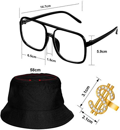 Sumind 80s90s Hip Hop Costume Kit Authentic Inflatables for Rapper Look