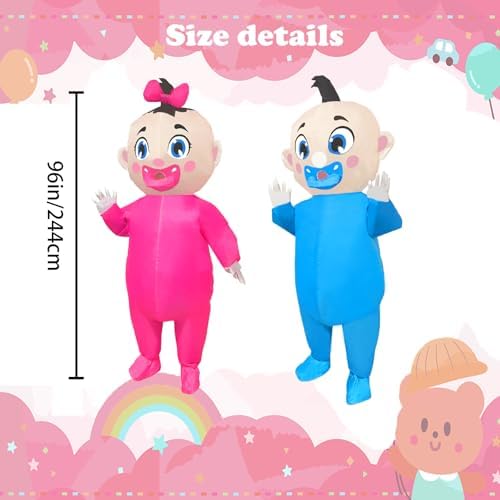 Big Inflatable Baby Costume96-inch Gender Reveal for Adults