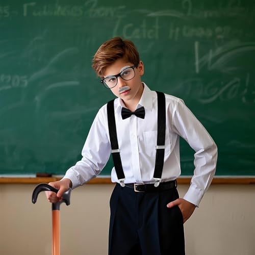 100 Days Grandpa Costume - Old Man Accessories Set