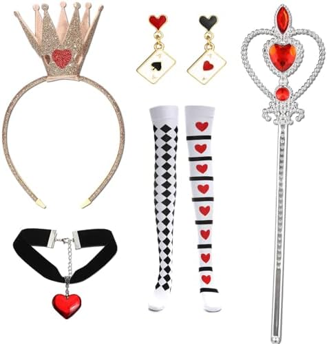 5-Piece Halloween Queen of Hearts Accessories Set