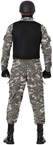 Mens Battle Soldier Costume x Highly Detailed Realistic Camouflage Applications