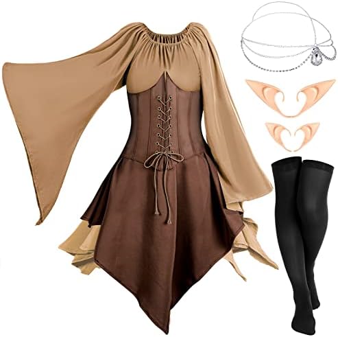Captivating 5-Piece Medieval Fairy Costume Set for Women