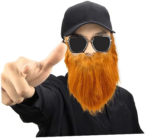 Realistic Fake Beards for Men Women 2-in-1