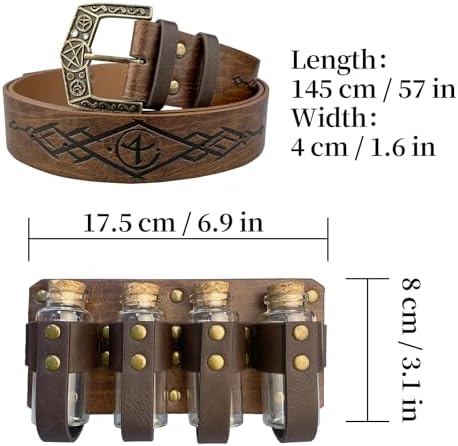 Medieval Belt with Potion Bottles