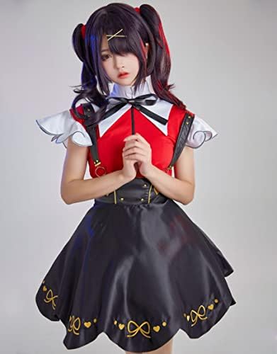 Kawaii Womens Game Streamer Cosplay Costume with Suspender Skirt and Accessories