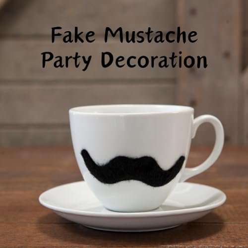 24PCS Halloween Mustaches Black6Styles Fun for Pranks Role-Playing Kids Adults