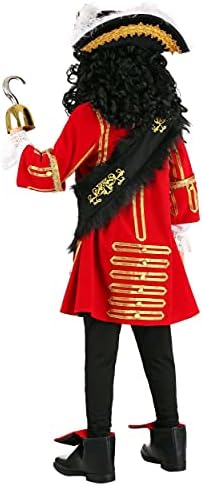 Pirate Outfit for Kids Red Captain Hook Costume Halloween Accessories