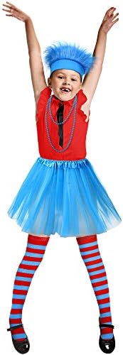 Geyoga Halloween Faux Fur costume-related accessories Set with Wig and Skirt