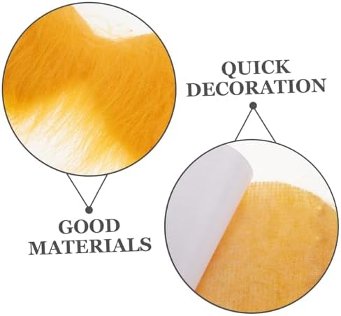 set of yellow fake eyebrows beards for cosplay mask costume