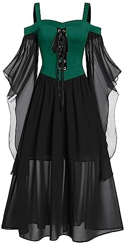 Renaissance Halloween Bundle Womens Party Dress Chemise Set