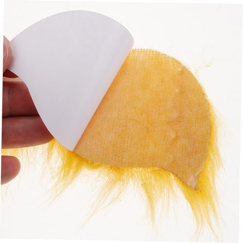 set of yellow fake eyebrows beards for cosplay mask costume