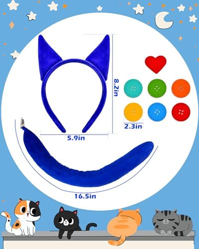 imaginatively transformed into a Blue Cat Character