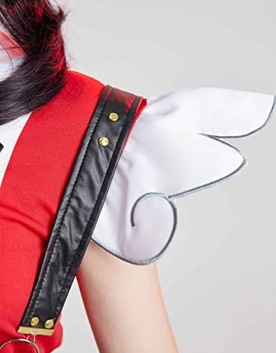 Kawaii Womens Game Streamer Cosplay Costume with Suspender Skirt and Accessories