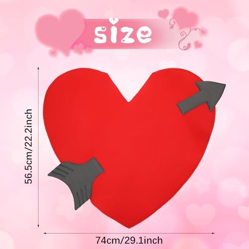 Adults Valentines Celebration Heart Costume for Halloween Love Party Mothers Day