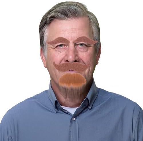 Genuine Stick-On Mustache Set for Men