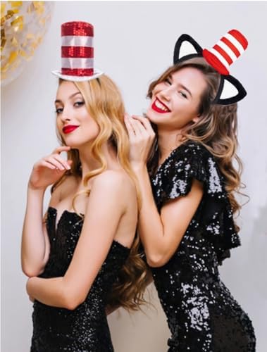 Cat in the Hat Set Red Bow Tie Cat Costume Accessories