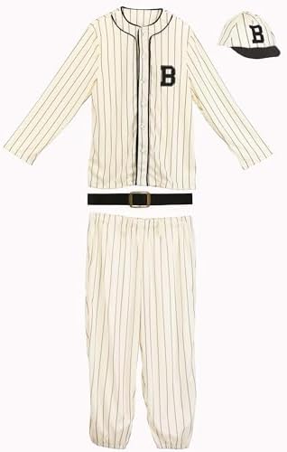 Backward Retro BaseballThunder strikeUniforms for Men Halloween Cosplay Dress-up