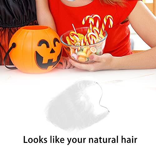 Funny Fake White Mustache Beard for Parties and Costumes