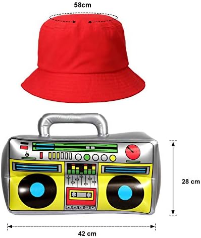 Meekoo 80s90s Hip Hop Costume Kit Accessories for Men Women