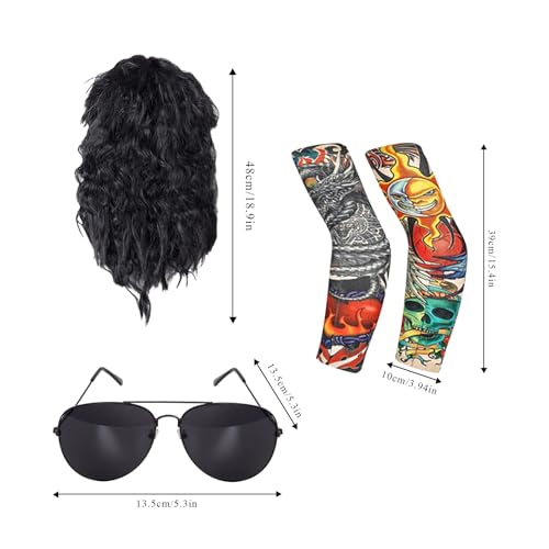 Punk Rocker Dudes 80s Wardrobe Set for Men