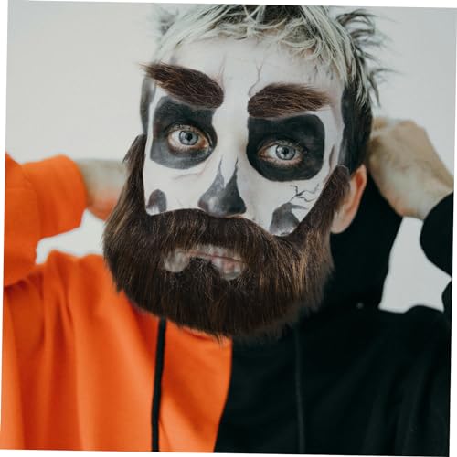 1 Set Fake Beard Eyebrow Costume for Halloween Party