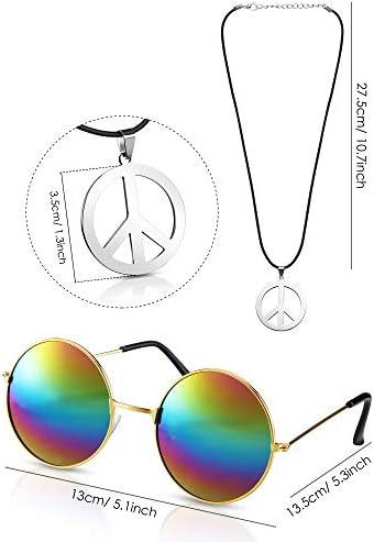 4-Piece Hippie Costume Set for Women