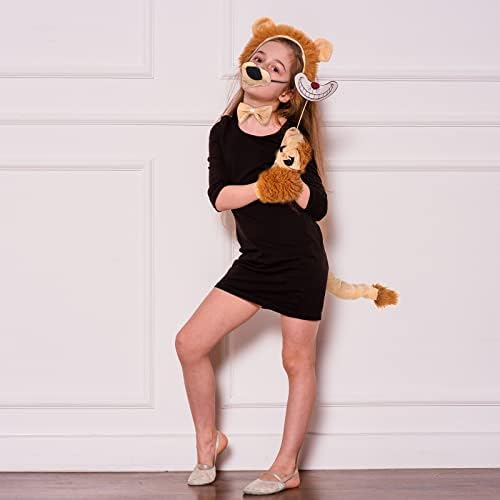 5 Piece Lion Costume Set for Kids Adults Halloween Party Accessories