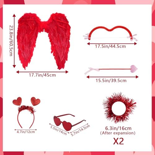 Magical 7-Piece Cupid Costume Set for Women