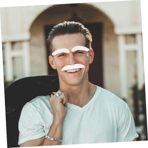 Halloween Cosplay White Mustache Eyebrow Costume