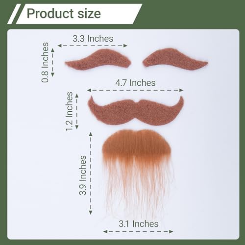 Genuine Stick-On Mustache Set for Men