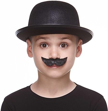 Mustach Black Lustrous Self-Adhesive Mustache for Kids