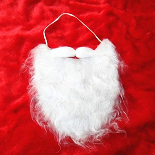 White Santa Beard Fake Facial Hair Costume Accessory