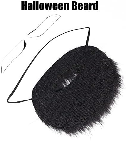 HalloweenHAUNTED Mustache Costume for Adults Kids - Beavers artificial beavers Adjustable Plush Beards