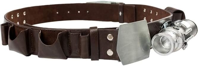 Finbald Mens Black Belt Halloween Costume for Adults