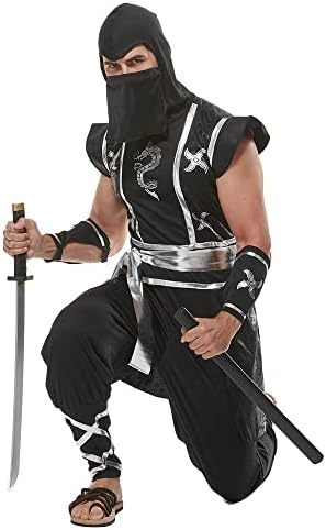 Ninja Costume Men Japanese Dragon Swordman