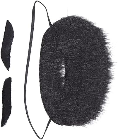 HalloweenHAUNTED Mustache Costume for Adults Kids - Beavers artificial beavers Adjustable Plush Beards