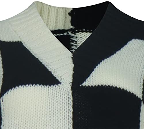 Black White Checkered Sweater Vest Costume