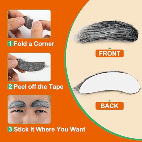 KICNIC Fake Mustaches for Adults Nobleman Beards Novelty Costumes