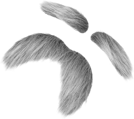 Zerodeko 3Pcs Fake Beards Eyebrows Set for Halloween