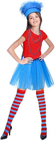 Geyoga Halloween Faux Fur costume-related accessories Set with Wig and Skirt