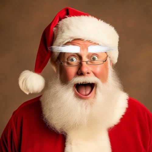 Masquerade Magic Plush Fake Eyebrows for Santa Claus Festive Party Accessories
