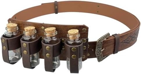 Medieval Belt with Potion Bottles