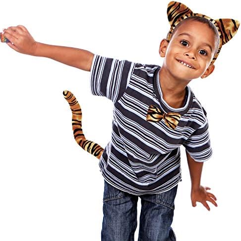 Flannelette Tiger Tiger Ears Nose Tail Bow Tie costume