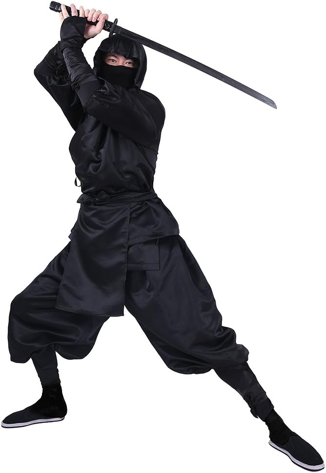 Mens Black Ninja Suit Costume