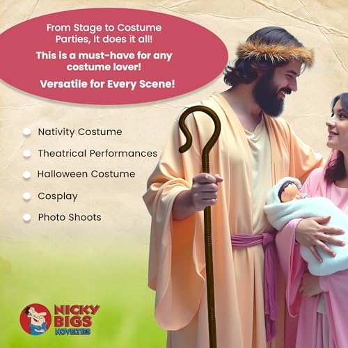 Adjustable Plastic Shepherds Hook Prop Staff Cosplay Costume Accessory