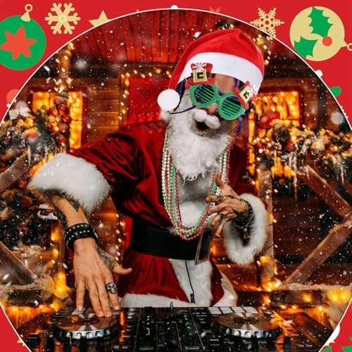 Shappy Christmas GlassSanta Hat 60 Pcs Christmas Accessories