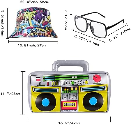 Retro 80s Hip-Hop Costume Kit for Adults