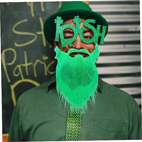 St Patricks Day fake beards 2Pcs costume set for festive celebrations
